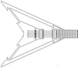 Original Fireplant Guitars WMD-V Sketch